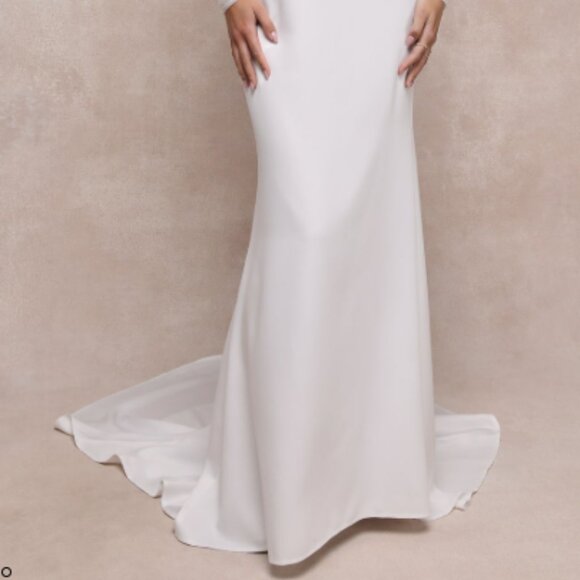 Lulus Eternal Bliss White Tulle Off-the-shoulder Bustier Maxi Dress - Size L - Picture 2 of 4